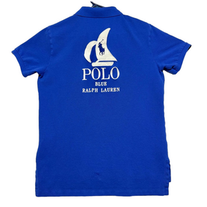 Ralph Lauren Royal Blue Size M with Large Pony & Huge Logo on back Excellent